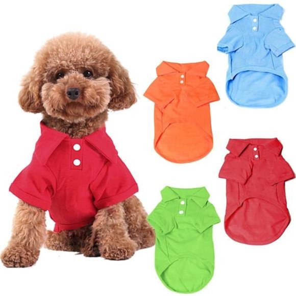 Other - 4 Pieces Dog T-Shirt, Breathable Pet Shirts, Puppy Sweatshirt Dog Clothes Outfit